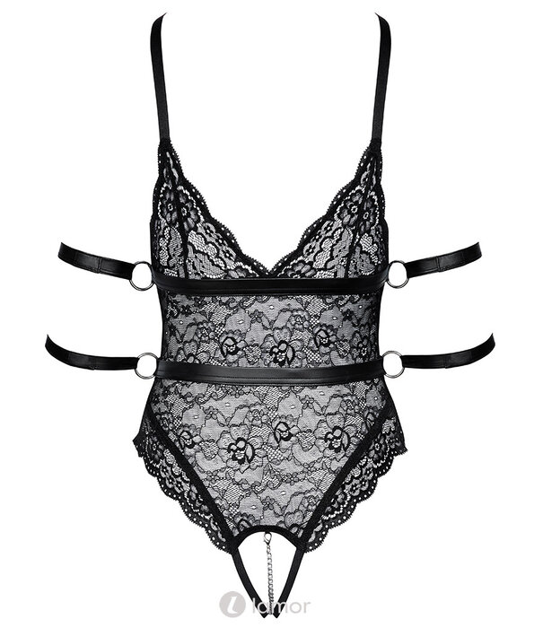 * COTTELLI BONDAGE Bondage body kruisloos met jarretels