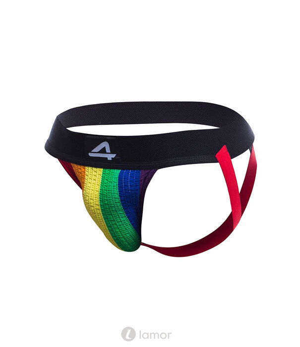 * CUT4MEN Kleurijke  gestreepte Jockstrap, CM-Pride van het merk Cut4Men