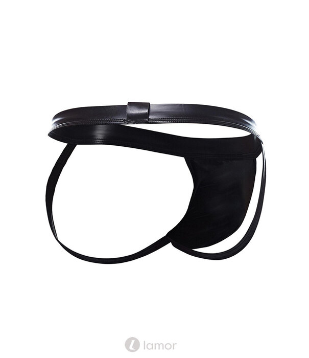 * CUT4MEN Zwarte wetlook Jockstrap van het merk Cut4Men