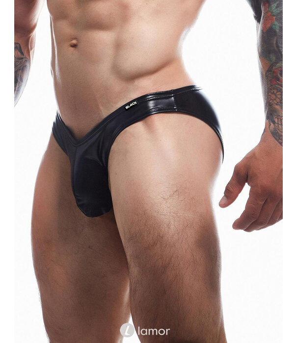 * CUT4MEN Zwarte Wetlook Bikini Slip van het merk Cut4Men