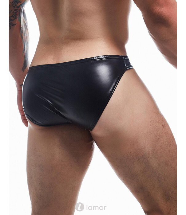 * CUT4MEN Zwarte Wetlook Bikini Slip van het merk Cut4Men