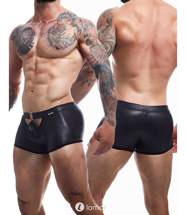 * CUT4MEN Zwarte Wetlook Short van het merk Cut4Men