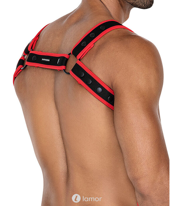 * CUT4MEN Zwart/Rood borstharnas05  van het merk Cut4Men