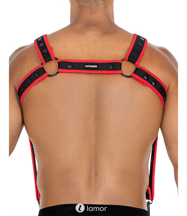 * CUT4MEN Zwart/Rood borstharnas05  van het merk Cut4Men