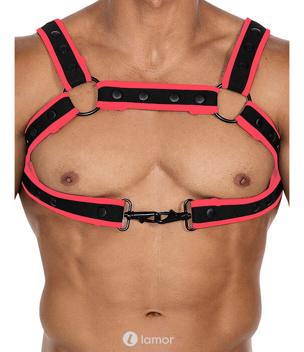 * CUT4MEN Zwart/Rood borstharnas05  van het merk Cut4Men