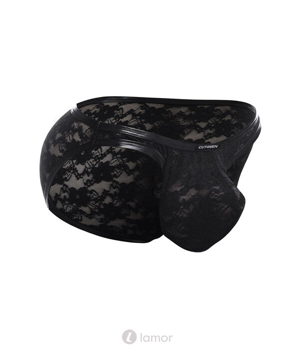 * CUT4MEN Zwarte kanten Bikini Slip van het merk Cut4Men