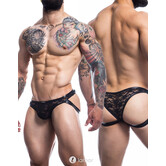 Zwarte kanten Jockstrap van het merk Cut4Men