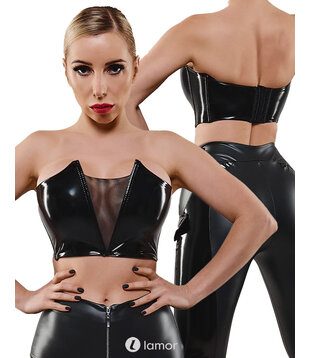 Zwarte lak top, Gerda