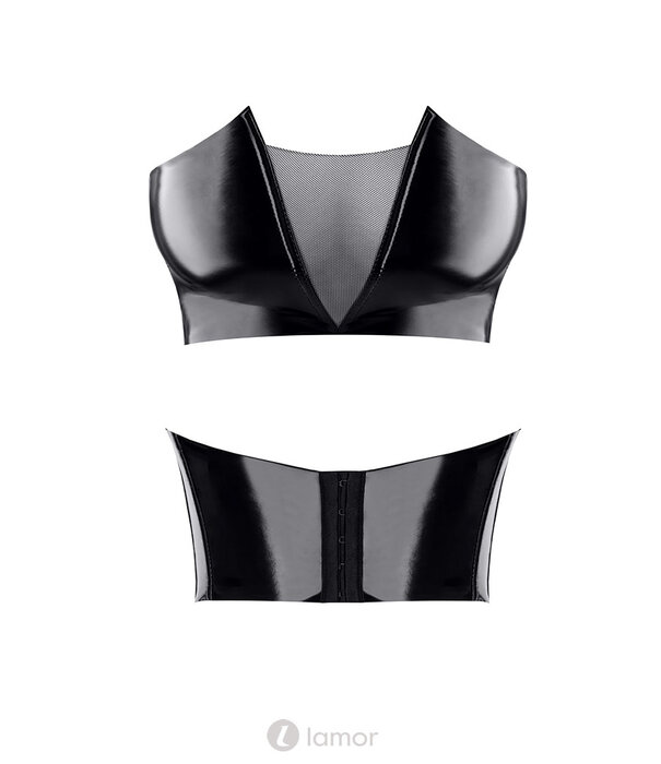 Sexy glanzende lak top van het merk Demoniq