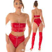 Stoere rode Strapless top , IS20661