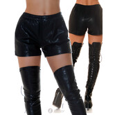 Sexy hoge taille lederlook short