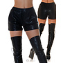 Sexy hoge taille lederlook short
