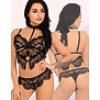 Verleidelijke zwarte lingerie set, Mayenan
