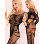 Zwarte net bodystocking Monata van Livco Corsetti