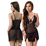 Elegante zwarte chemise Pilar van Livco Corsetti
