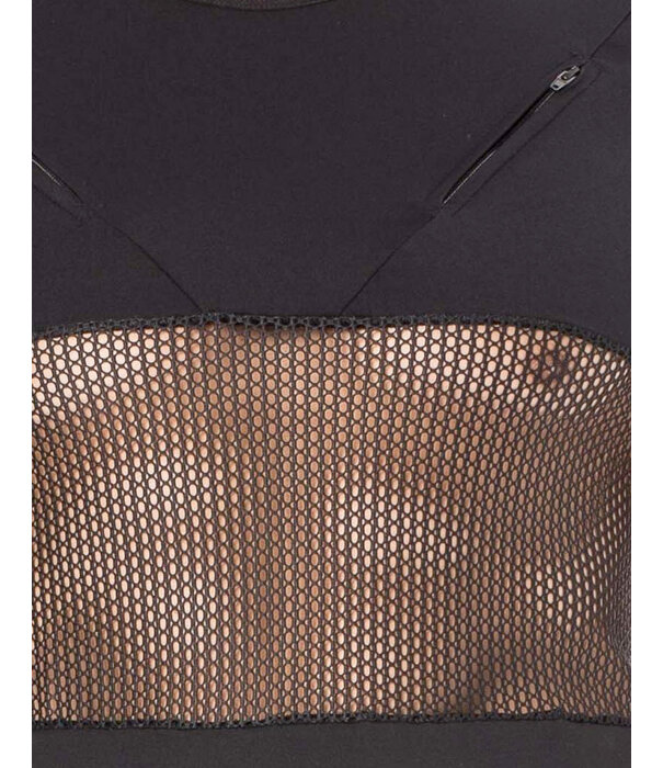 * LOOK ME Heren Shirt, combinatie van mesh en een  elastische zwarte stof  van het merk Look Me