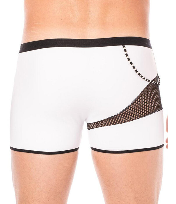 * LOOK ME  Heren boxer met een mesh deel en elastische witte stof van  het merk Look Me