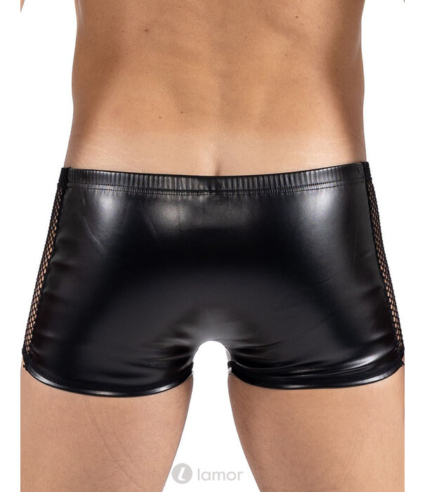 * LOOK ME Lederlook heren short met mesh zijkanten van  het merk Look Me -
