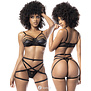 3-delige wetlook lingerie set van MapalŽ