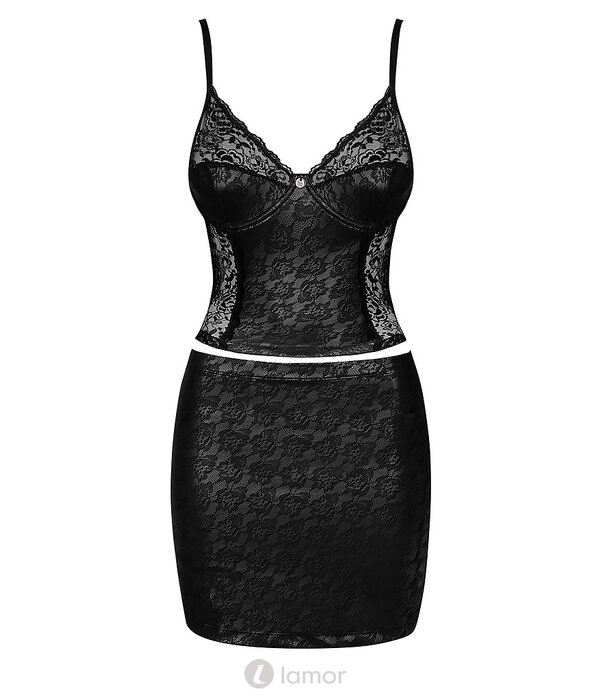 * OBSESSIVE Sexy zwart korset met rokje Felisita van Obsessive