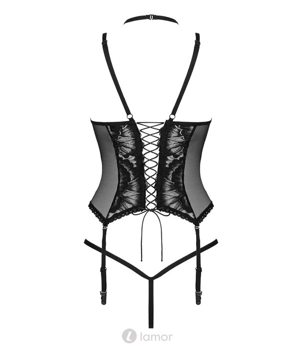* OBSESSIVE Sexy zwart korset met string Alessya van Obsessive