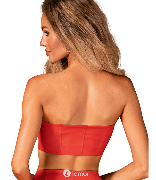 * OBSESSIVE Rode strapless top, Hermeza van Obsessive