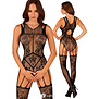 Verleidelijke zwarte bodystocking , F239 van Obsessive