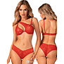 2-delige lingerie set van rood kant van Obsessive