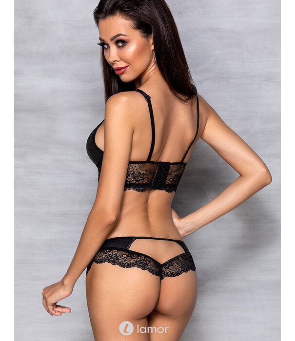 * PASSION 2-delige lingerie set in lederlook  Loona set van Passion