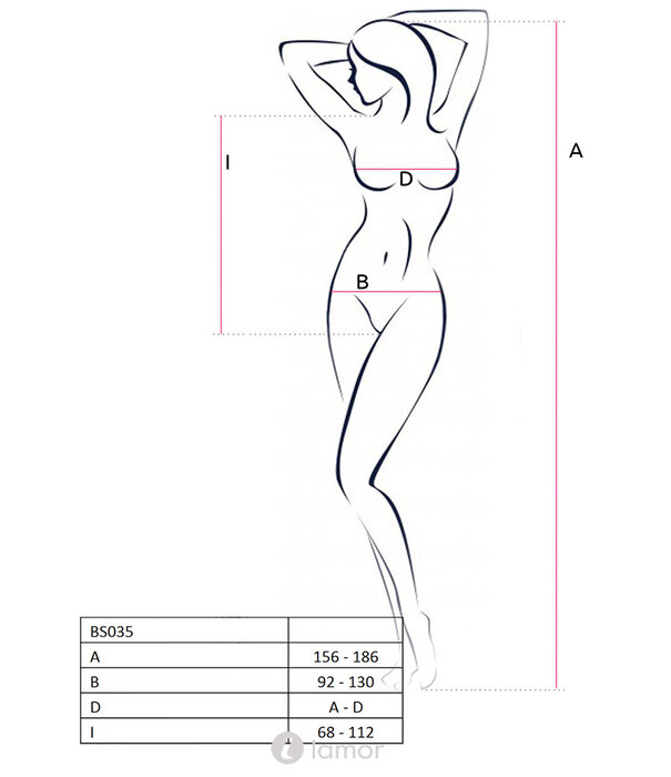 * PASSION Sexy zwarte  body  met open kruis