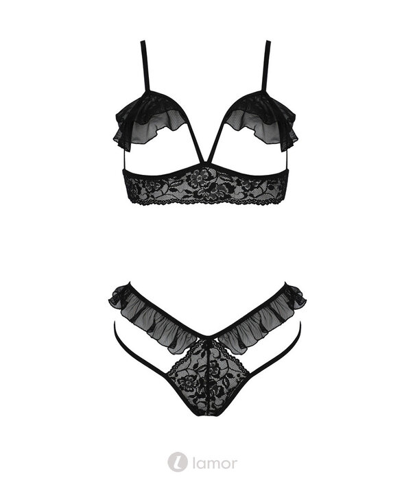 * PASSION 2-delige zwarte lingerie set Dolly van Passion