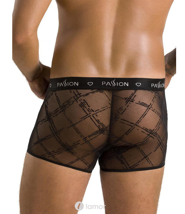 * PASSION MENSWEAR Sexy heren short Mesh materiaal met fluwelen print van Passion Menswear