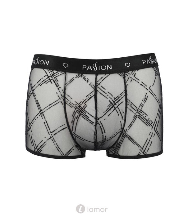 * PASSION MENSWEAR Sexy heren short Mesh materiaal met fluwelen print van Passion Menswear