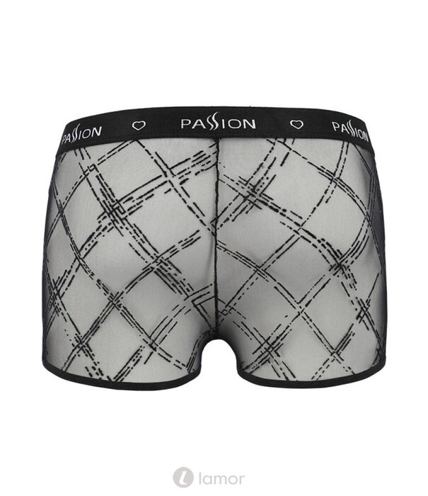 * PASSION MENSWEAR Sexy heren short Mesh materiaal met fluwelen print van Passion Menswear