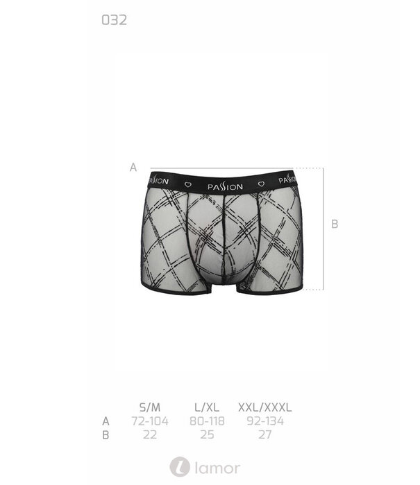 * PASSION MENSWEAR Sexy heren short Mesh materiaal met fluwelen print van Passion Menswear