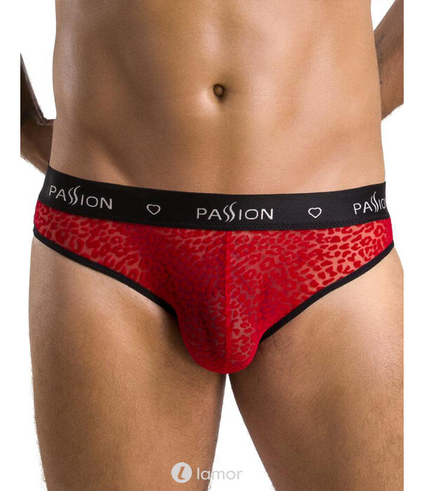 * PASSION MENSWEAR Sexy heren slip van Mesh materiaal met fluwelen print van Passion Menswear