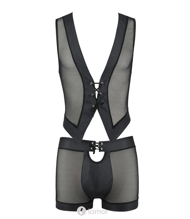 * PASSION MENSWEAR Sexy heren tule set short & Crop top van Passion Menswear