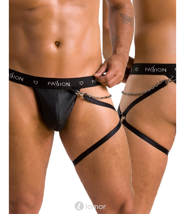 * PASSION MENSWEAR Sexy heren string met been harnas van Passion Menswear