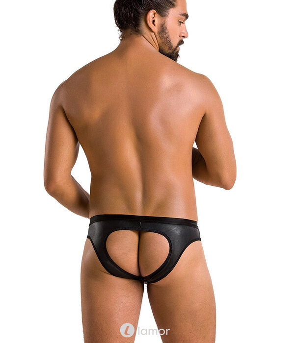 * PASSION MENSWEAR Sexy heren Jockstrap van lederlook en elastische banden van Passion Menswear