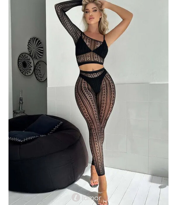 Sexy  2 delig zwarte setje van het merk Snapshot