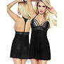 Zwarte Babydoll Anisia van Provocative.