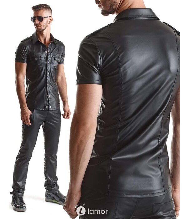 * RFP Wetlook heren blouse met korte mouwen van het merk RFP