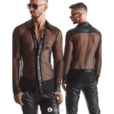 Tule heren blouse met wetlook details van het merk RFP