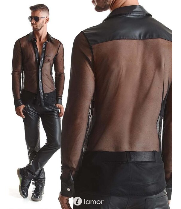 * RFP Tule heren blouse met wetlook details van het merk RFP