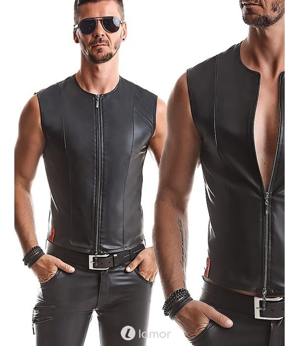 * RFP Heren gilet van lederlook van het merk RFP