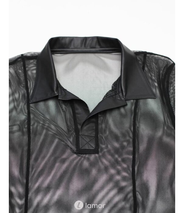 * RFP Tule heren shirtmet wetlook details van het merk RFP