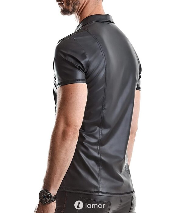 * RFP Wetlook overhemd  met opstaande kraag van het merk RFP