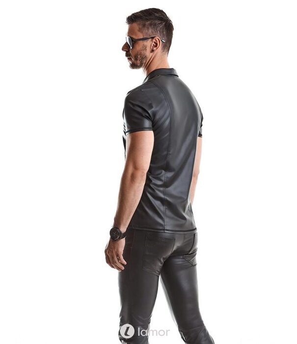 * RFP Wetlook overhemd  met opstaande kraag van het merk RFP