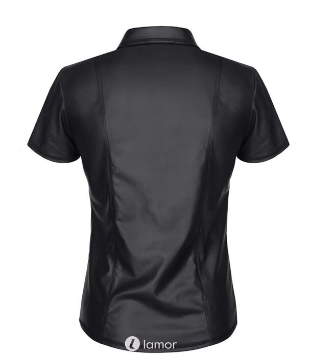 * RFP Wetlook overhemd  met opstaande kraag van het merk RFP