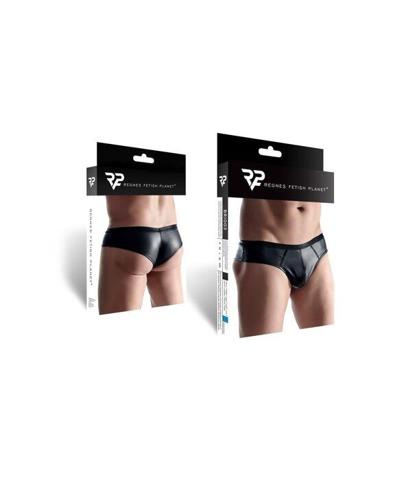 * RFP Slip,gemaakt  van rekbaar matwetlook Materiaal. Brede elastische band. Met Big Boss Effect, via een netinzetstuk .